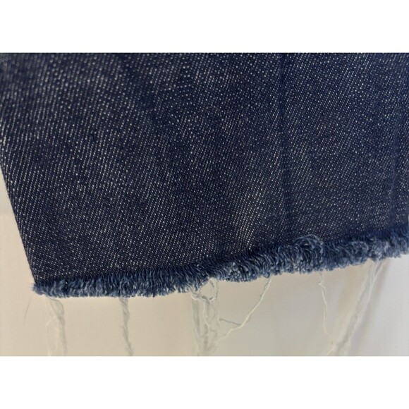 TORY BURCH Jeans Womens Sz 28 Blue Denim Cropped, Piped‎ Jean Frayed Bottoms - Picture 7 of 10